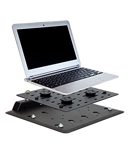 BMS AnchorPad 1110 Double Plate Laptop Computer & Electronic Equipment Security Stand with Screen Mobility (Very High-Bonding Double-Sided Tape for Desktop Adhesive Mounting) – AP 1110 D-DP