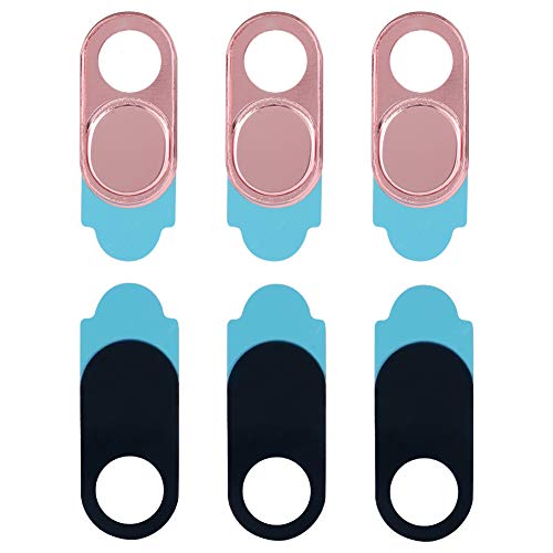Laptop Camera Cover Slide, 3pcs Metal 0.7 Mm Thickness Lens Cap with Protect Sticker Webcam Cover Computer Camera Cover Slide Laptop Camera Cover for Smartphone Tablets
