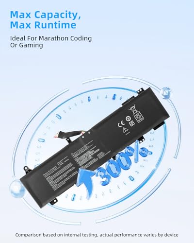 90Wh C41N1906-1 (Long line) Laptop Battery Replacement for ASUS TUF Gaming A15 FA506 FA506II FA506IU FA506IV FA506QR 2021 F15 FX506 FX506H FX506HM FX506L FX506LH High Performance