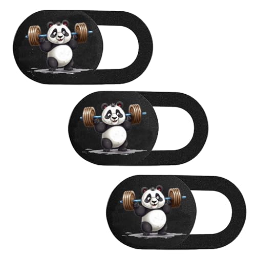3PCS Phone Camera Cover, 0.02 Inch Laptop Webcam Cover Slide Cover, Webcam Privacy Cover, Keep Your Privacy Safe (Panda is Sleeping - Black) - color: Panda is sleeping - black