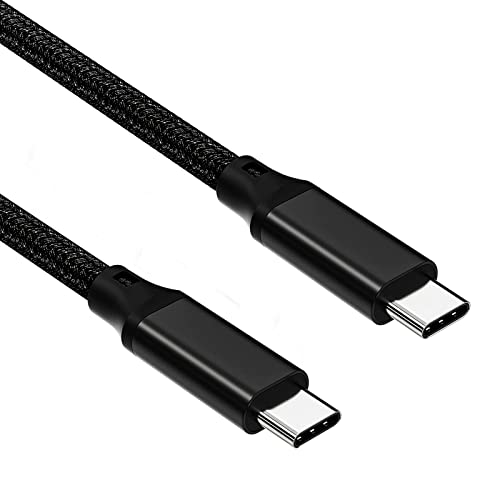 Elfesoul USB C to C Cable, 3.2 Gen 2 USB-C Cable 5ft - 4K UHD 20Gbps 100W PD Fast Charging Cable for MacBook Pro, for iPad Pro, Nylon Braided, Black. - size: 5ft