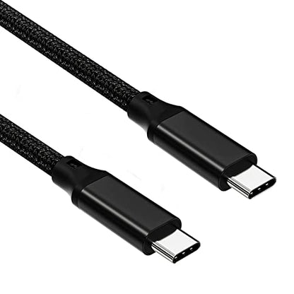 USB C to USB C Cable, 3.2 USB-C Cable 5ft, 100W, 4K UHD, 20Gbps | 100W PD Fast Charging Cable , 4K UHD, 20 Gbps Data Transfer, Nylon Braided Cable for MacBook Pro, for iPad, Black - size: 5ft