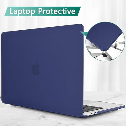 May Chen for MacBook Pro 16 Inch 2019 Release Model: A2141, Hard Shell Case Cover Screen Protector & Keyboard Cover for MacBook Pro 16 Retina with Touch ID & Touch Bar - Navy Blue - color: Navy blue