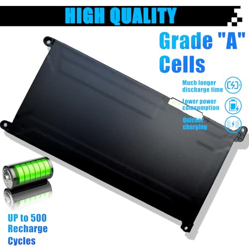 JPFMR Laptop Battery Replacement for Dell Chromebook 3100 3400 2-in-1 5488 5493 5593 P90F Series 0JPFMR 7MT0R 7MTOR 16DPH 7T0D3 07T0D3 DN33X RDNP5 65N6H 11.4V 3500mAh - size: 7.54*4.09*0.23 inch JPFMR