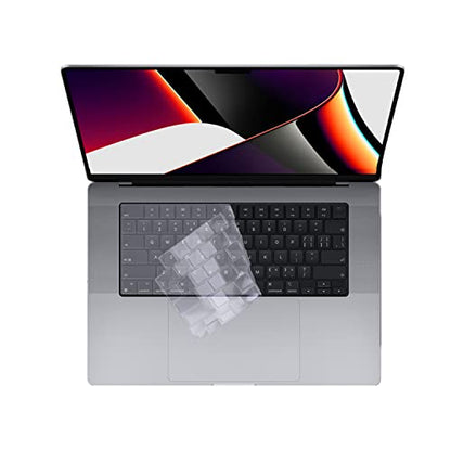 Se7enline Compatible with MacBook Keyboard Cover Skin for Mac Neo & Air 13/15 & Pro 14/16 inch (M5 M4 M3 M2 M1 A18 Pro) 2026/2025/2024/2023/2022/2021 Silicone Backlight Dustproof Durable,Transparent - color: Frost Transparent