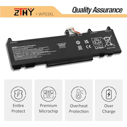 WP03XL Battery for HP EliteBook 830 835 840 845 860 865 G9 G10/ 840 860 G11 | ZBook Firefly 14 EliteBook X360 1040 G9 G10 2-in-1/Split X2 13-M0000/Elite x360 830 G11 Laptop Battery Replacement M73466-005 - size: 9.92*3.34*0.23 inch WP03XL