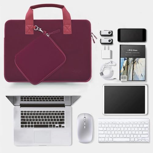 Hseok Laptop Sleeve 14 inch Case with Small Case, Compatible with MacBook Neo 14, MacBook Pro 14 M5/M4/M3/M2/M1, XPS 14 and Most 14 inch Notebooks, Neoprene Computer Handbag,R01D01 - color: R01d01, size: 14"