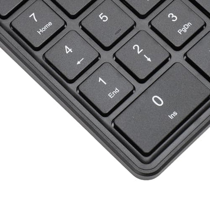 XUMIUZIY Numeric Keypad, 22 Keys Dual Modes Bluetooth4.2 Wire Less Number Pads with Touchpad, Slim External Numpad Keyboard for Laptop Desktop PC (Black) - color: Black