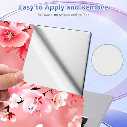 Laptop Skin Sticker Decal Cover,Peach Blossom | DIGTIALL Universal Laptop Skin Sticker, Waterproof Removable Notebook Decal Protector Cover for 12 13 14 15 Inch Laptops - color: Peach Blossom
