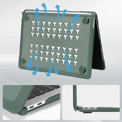 MOSISO Compatible with MacBook Air 13 inch Case M1 2018-2021, Emerald Green | Reduces-Fingerprints with Soft TPU Bumper Shell&Keyboard Cover for MacBook Air 13.3 M1, 2021 2020 2019 2018 A2337 A2179 A1932 - color: Emerald Green