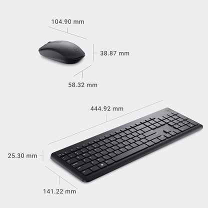 Dell Keyboard and Mouse KM3322W Us English USB Plunger Wireless Rf 2.40 Ghz