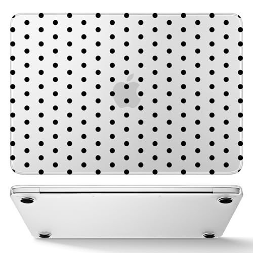 May Chen for MacBook Neo Case 13 inch 2026 | 100% Match Official Color | Pattern Printing, Anti-Crack & Scratch & Fingerprint | Protective Hard Shell Cases Laptop Model A3404, Black Polka dot - color: Black Polka dot