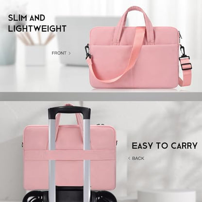 17.3 inch Laptop Sleeve Bag for HP Envy Pavilion 17/LG Gram/MSI/Dell Inspiron/Lenovo Thinkpad/ASUS/Acer Protective Computer Case Shoulder Bag, Pink - color: Pink, size: 17.3 Inch