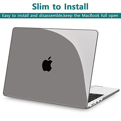 Teryeefi for m5 MacBook Air 13.6 Inch Case 2022-2025 2026 Model: A2681 M2/A3113 M3/A3240 M4, Hard Shell Cover with Keyboard Cover & USB 3.0 Adapter for New MacBook Air 13 M4 M3 M2 Chip, Crystal Grey - color: Crystal Grey