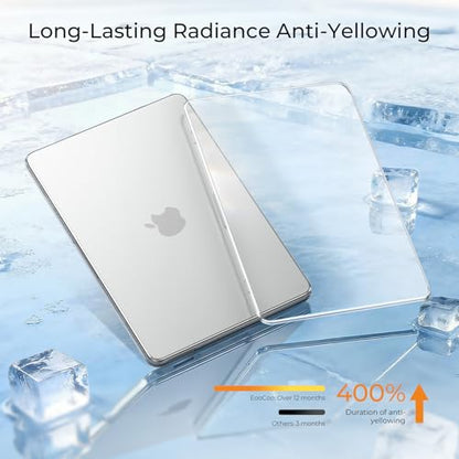 EooCoo Case for MacBook Neo 13 inch 2026, Scratch Resistant, Crystal Clear | Lightweight, Sturdy, Easy Snap-On, Against Scratches & Everyday Bumps, Model A3404 with A18 Pro Chip - color: Crystal Clear, size: Neo 13-inch