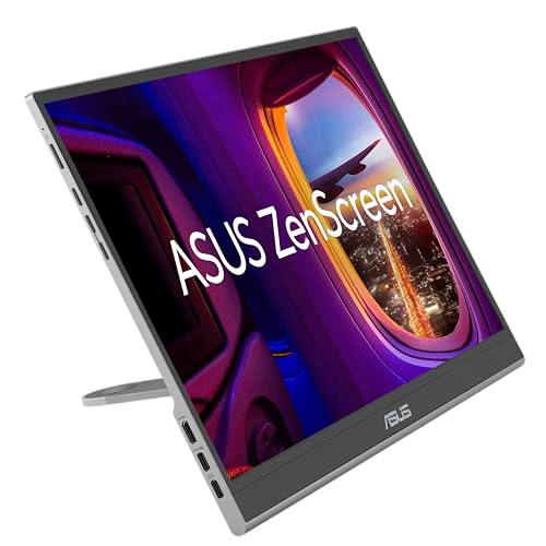 ASUS ZenScreen 16” OLED USB-C portable monitor (MQ16AHE) – Full HD, 100% DCI-P3, 1ms, HDR-10, Mini HDMI, Eye Care, Proximity Sensor, 360° kickstand, Compatible with Laptops, Smartphones, 3 yr warranty - style: 16" OLED USB-C kickstand