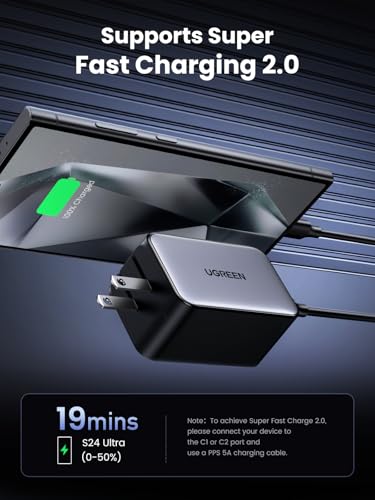 UGREEN Nexode 65W Wall Charger, 4-Port, GaN Fast Charging Block | 3 USB C & 1 USB A, Foldable Plug, Travel Essentials, for MacBook Pro/Air/Neo, iPhone 17/16, Galaxy S26/S25, iPad, Steam Deck