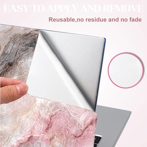 SUPERDANT 3pcs Marble Texture Laptop Cover 14.9x10.6in Marble Laptop Skin Decal Freely Cut Full-Coverage Scratch-Proof Water-Proof PVC Sticker for 12-15.6 Inch Notebook Colorful - style: Marble texture