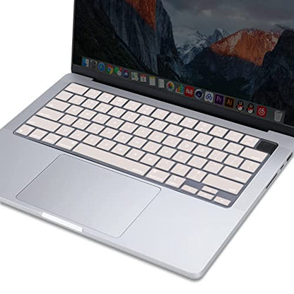 MOSISO Keyboard Cover Skin Compatible with MacBook Air 15 inch M3 M2 | A3114 A2941/Air 13.6 A3113 A2681/Pro 14/16 M4 M3 M2 M1, Rock Gray - color: Rock Gray