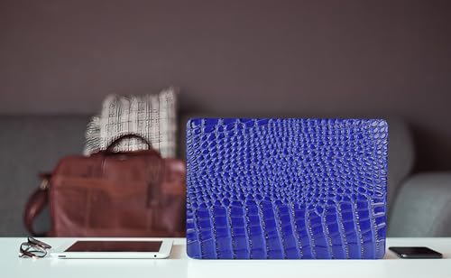 Crocodile Case for MacBook Air 13 inch 2026 M5, 2022-2025 M4/M3/M2 | Model A3449 A3240 A3113 A2681, Texture Crocodile Aligator Skin Snakeskin PU Leather Hardshell & Keyboard Cover, Sapphire Blue - color: # Sapphire Blue Crocodile