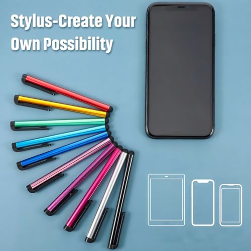Outus 30 Pieces Stylus Pens for Touchscreen Capacitive Slim Stylus Pens for Universal Touch Screens Devices, Compatible with iPhone, Ipad, Tablet (10 Colors)
