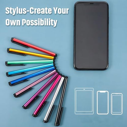 Outus 30 Pieces Stylus Pens for Touchscreen Capacitive Slim Stylus Pens for Universal Touch Screens Devices, Compatible with iPhone, Ipad, Tablet (10 Colors)