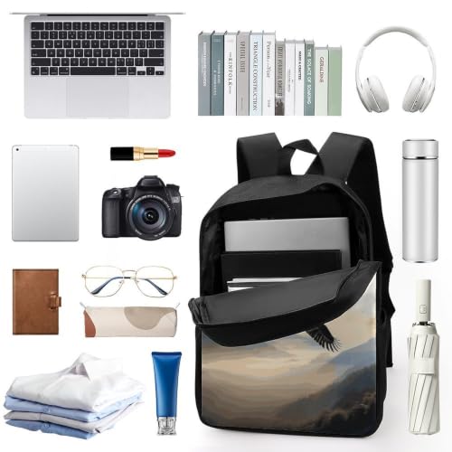 Laptop Backpack with Pocket, Large, Adjustable 17 Inch Bag, Waterproof | Eagle Mountains Computer Bag for Work, Breathable, Expandable Backpack for Women Men, Portable
