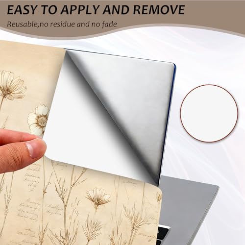 Laptop Skin 12.1-15.6 inch Removable Universal Reusable Laptop Sticker Decal,Waterproof No Residue Vinyl Cover,Scratch-Resistant Cuttable Full Wrap Sticker for Notebook, Flower Specimen Print - color: Flower Specimen Print