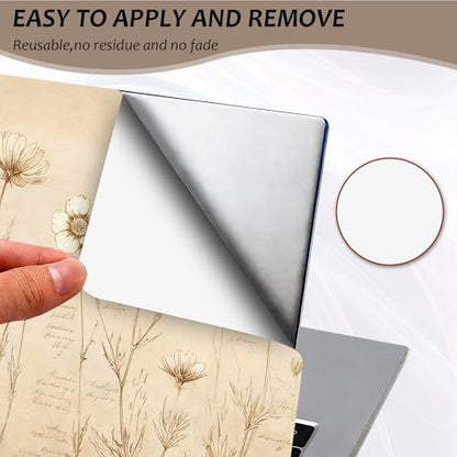 Laptop Skin 12.1-15.6 inch Removable Universal Reusable Laptop Sticker Decal,Waterproof No Residue Vinyl Cover,Scratch-Resistant Cuttable Full Wrap Sticker for Notebook, Flower Specimen Print - color: Flower Specimen Print
