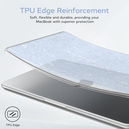 B BELK Compatible with MacBook Air 13 inch Case M5 2026 2025-2022 M4 M3 M2 A3449 A3240 A3113 A2681, Plastic Hard Shell+Keyboard Cover+Screen Protector for MacBook Air 13.6 inch Case, Shiny Blue Pearl - color: Shiny Blue Pearl