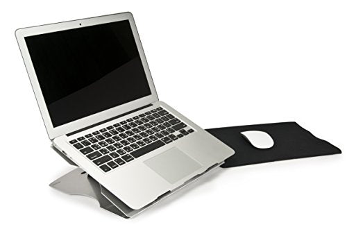 Aidata LHA-3 LAPstand Aluminum Portable Laptop Ultrastand, Silver, Adjustable Platform with 6 Viewing Angles, 20, 22.5, 25, 35, 40 and 45