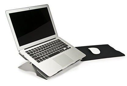 Aidata LHA-3 LAPstand Aluminum Portable Laptop Ultrastand, Silver, Adjustable Platform with 6 Viewing Angles, 20, 22.5, 25, 35, 40 and 45