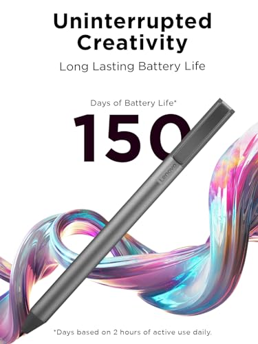 Lenovo USI Stylus Pen, Chrome OS Support, 4,096 Levels of Pressure Sensitivity, 150 Days Battery Life, AAAA Battery, Works with Chromebook, GX81B10212,Grey - style: USI