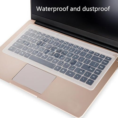 Universal Keyboard Cover for 13.3" 14" inch Laptop Notebook Ultra Thin Silicone Waterproof Dustproof Keyboard Protector Skin, Clear (Size:12.2" x 5.07")