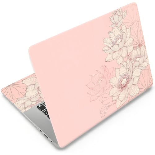 Laptop Skin 12.1-15.6 inch Removable Universal Reusable Laptop Sticker Decal,Waterproof No Residue Vinyl Cover,Scratch-Resistant Cuttable Full Wrap Sticker for Notebook, Lotus Flower Wall Art - color: Lotus Flower Wall Art