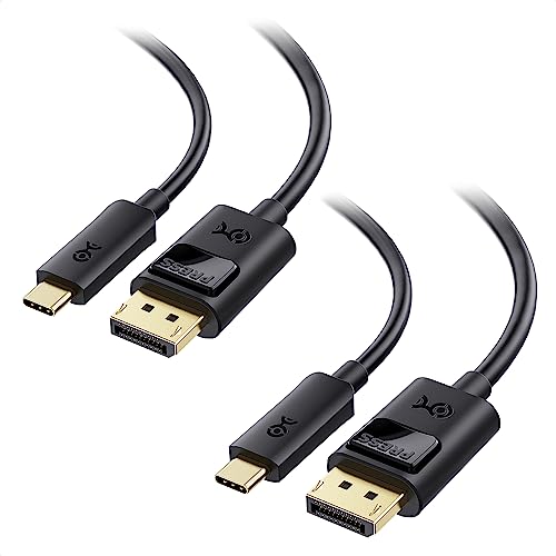 Cable Matters 2-Pack Unidirectional USB C to DisplayPort 1.4 Cable, 6ft | 8K@60Hz / 4K@240Hz, Not for Portable USB C Monitors, Thunderbolt 4 to DisplayPort Cable - size: 6 ft, style: 2-Pack