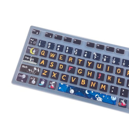 Keyboard Cover for Dell KM636 KB216 KB216t/d/p Keyboard, Dell Optiplex 3050 3240 5250 5460 7450 7050, Inspiron Desktop 3475 3477 3670 5400 5490 7700 7790 (Spaceman) - color: Spaceman
