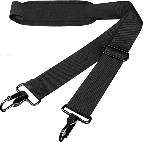 Shoulder Strap 56 Inch,Universal Adjustable Shoulder Belt Shoulder Strap | Replacement Shoulder Strap with Metal Hooks for Briefcase, Laptop Messenger Crossbody Bag, Luggage Duffel Camera, Black