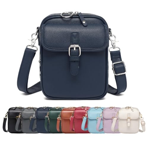 Vintage Large Capacity Messenger Bag, 2025 Upgrade Double Layer Large Capacity Messenger Bag, for Work, Travel, or Daily Use - color: Dark Blue