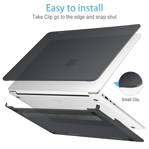 Mektron Matte Case for 13.8" Microsoft Surface Laptop 8 2026 Fits Surface Laptop 13.8 Inch 7 2024 Cover (Model: 2036),Keyboard Cover +Screen Protector +Dust Plugs, Matte Black - color: Matte Black