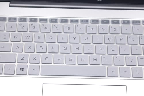 Keyboard Cover Compatible for 15.6" HP Laptop 15-fc 15-fd 15t-fd Series, HP Pavilion 15 15-eg/eh/er 15t-eg200/eg300 15z-eh300 Series, HP Pavilion 17z 17z-cp000 17z-ca200 17-cn 17-cp Series (Silver) - color: Silver