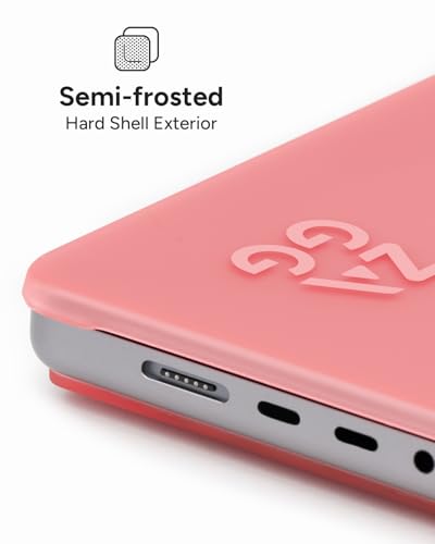 ZAGG MacBook Protection MacBook Pro 14-inch M4/M3/M2/M1 Case – Premium Two-Piece Hard-Shell Snap-on Cover with Rubberized Non-Slip Grips, Durable, Lightweight, Scratch-Resistant, Frosted Finish, Pink - color: Pink, size: MacBook Pro 14" M4/M3/M2/M1