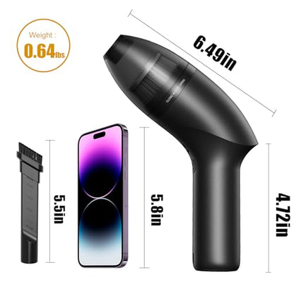 Hayousui 4.3Kpa Keyboard Vacuum Cleaner Mini Handheld Computer Vacuum | USB Rechargeable,Hepa Filter,LED Light, Pc Cleaning Kit for Car/Laptop/Sewing Machine/Desk Crumbs/Dust Cleaner