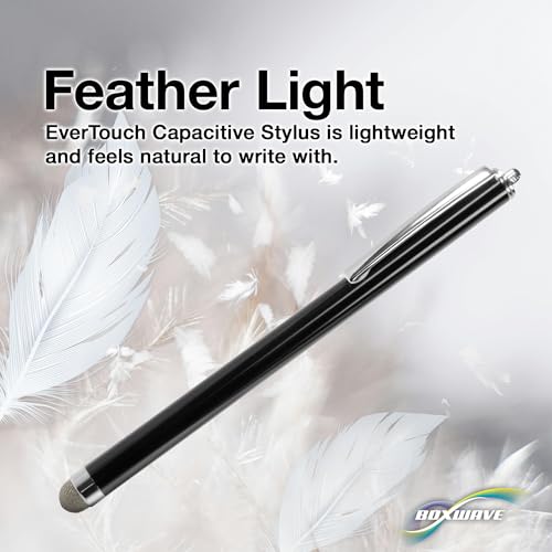 BoxWave Stylus Pen Compatible with HP EliteBook 8 G1i - EverTouch Capacitive Stylus, Fiber Tip Capacitive Stylus Pen - Jet Black