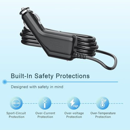 Car DC Adapter Compatible with Ampe Elite Version 7 8 Android 4.0 Tablet PC Auto Vehicle Boat RV Lighter Plug Power Supply Cord Charger Cable PSU