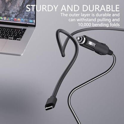 90W USB-C Laptop Car Charger | Fit for MacBook Pro/Air, Dell XPS/Latitude, HP, Lenovo, ASUS, Acer, Chromebook, Surface More Type-C Laptop Devices