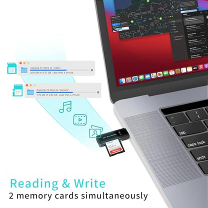 Micro SD Card Reader, Type C to Micro SD Card Adapter, Portable SD Card Reader USB C for TF Micro SDHC SDXC, Compatible with MacBook Pro, iPad Pro, Galaxy S21 etc.