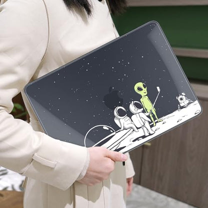 MEEgoodo Printed Case for New MacBook Neo 13 inch 2026 Release(Fit Model A3404), Laptop Hard Shell Cases with Keyboard Skin & Screen Protector & Webcam Covers, Astronauts & Alien - color: Astronauts & Alien
