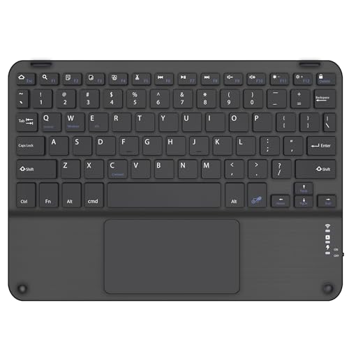 BoxWave Keyboard Compatible with Samsung Galaxy Z Flip7 - SlimKeys Bluetooth Keyboard with Trackpad, Portable Slim TouchPad - Jet Black