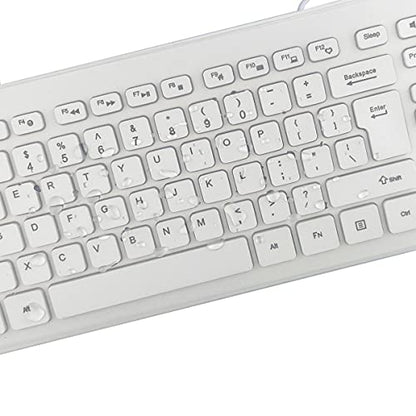 Universal Computer Desktop Keyboard Cover Skin (17.52" x 5.51") for Standard Size PC Computer Desktop Keyboards, Clear Waterproof Anti-Dust Silicone-Clear - color: Clear, size: 17.52 x 5.51 Inch